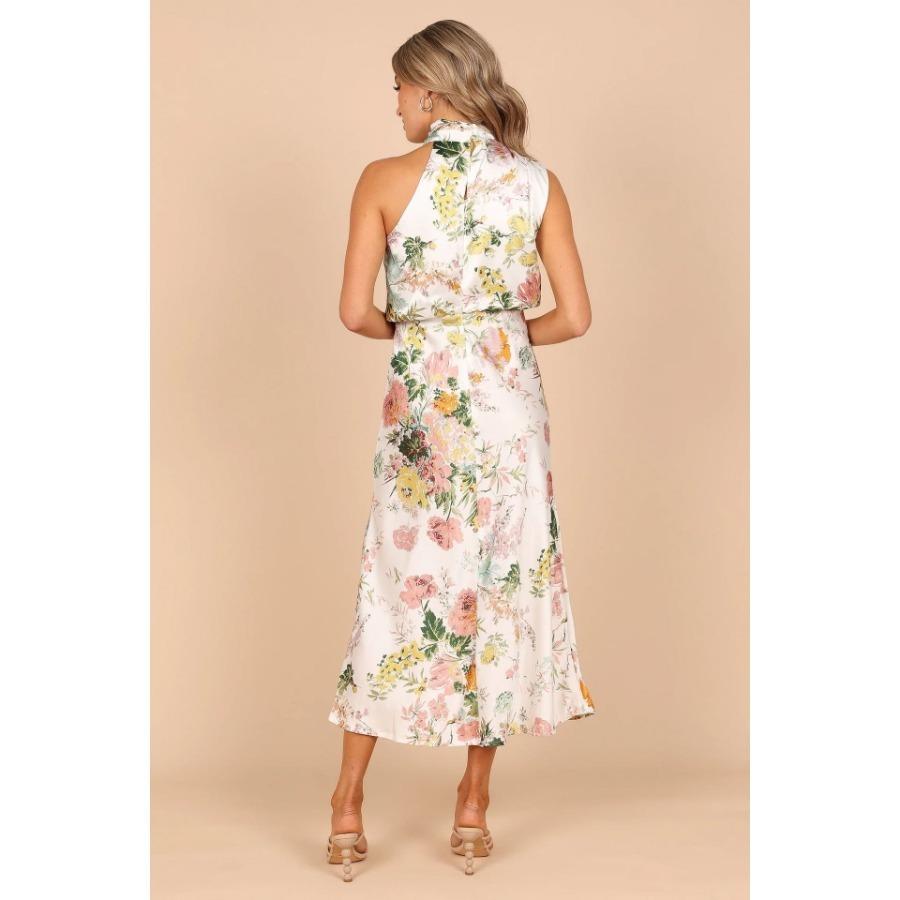 Women's Summer Elegant Fashion Long Dress Sexy Sleeveless Printed Hanging Neck Casual Dresses