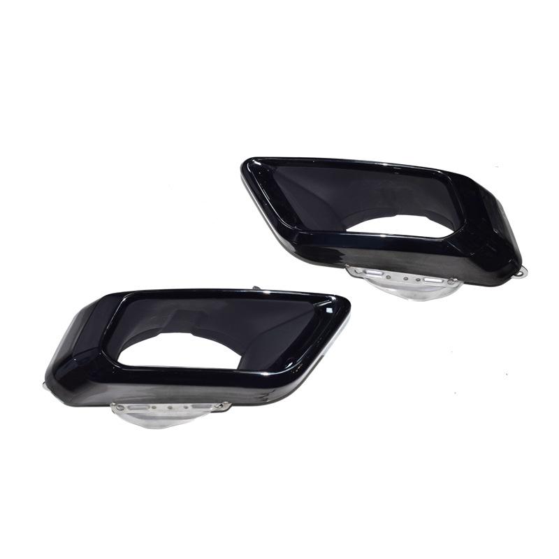 Compatible with 19-21 BMW X5 Black Quad Exhaust Carbon Fiber Tailpipe Trim