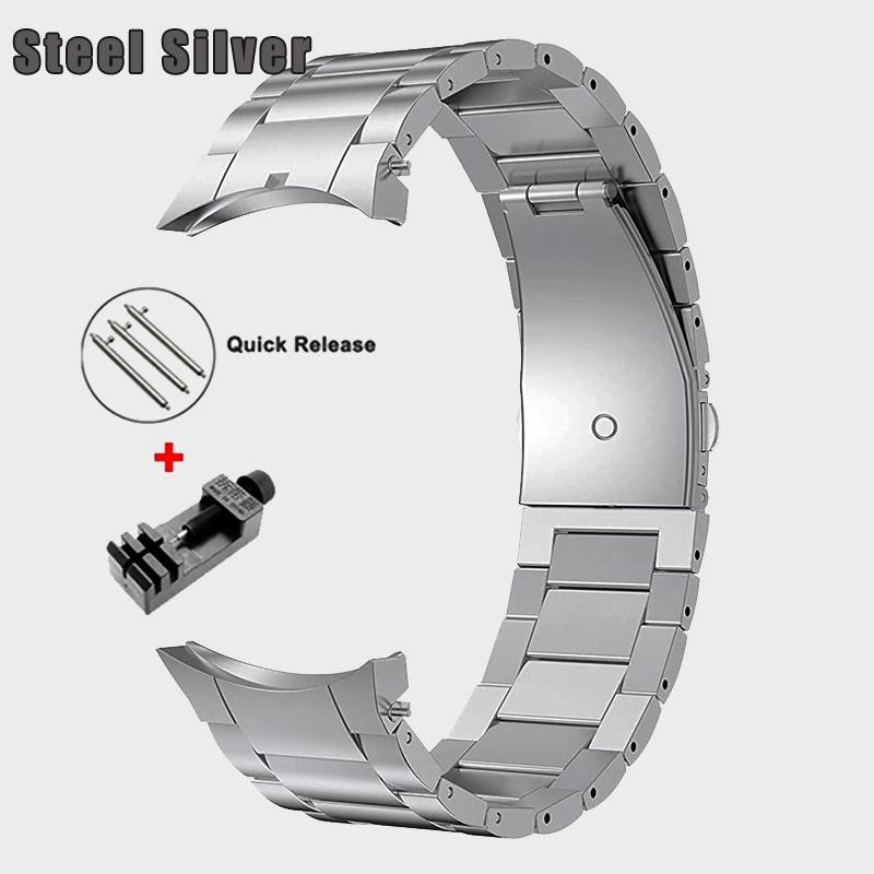 Correa de Acero Inoxidable de Titanio para Samsung Galaxy Watch 6 Classic 43 47mm 40/44mm Correa para Galaxy Watch 6 5 4 Pulsera sin Espacios