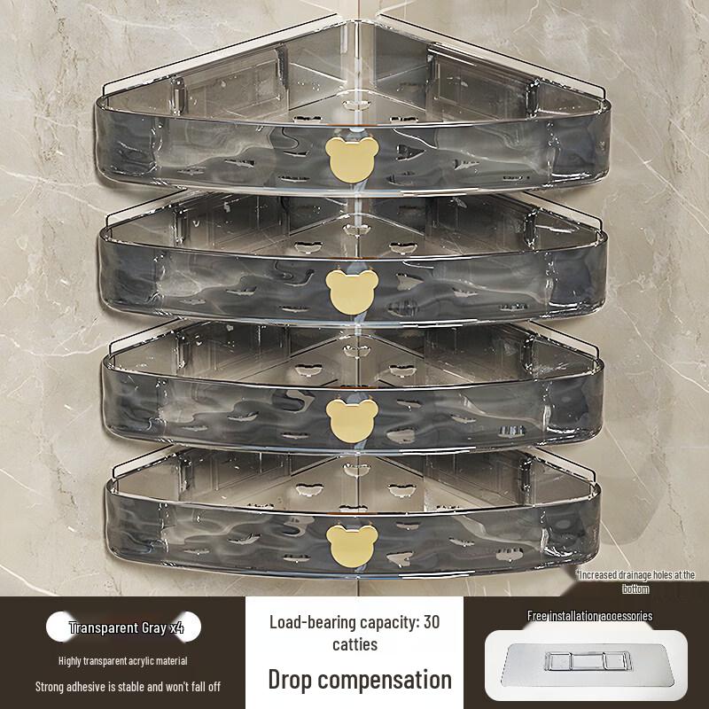 Треугольная полка для ванной комнаты без сверления