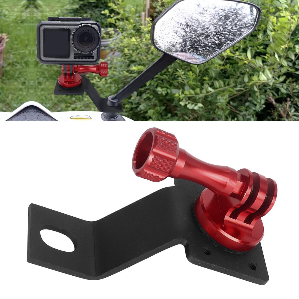 Motorcycle Action Camera Mount Aluminum Body And Secure Attachment Mechanism For First Person View Recording