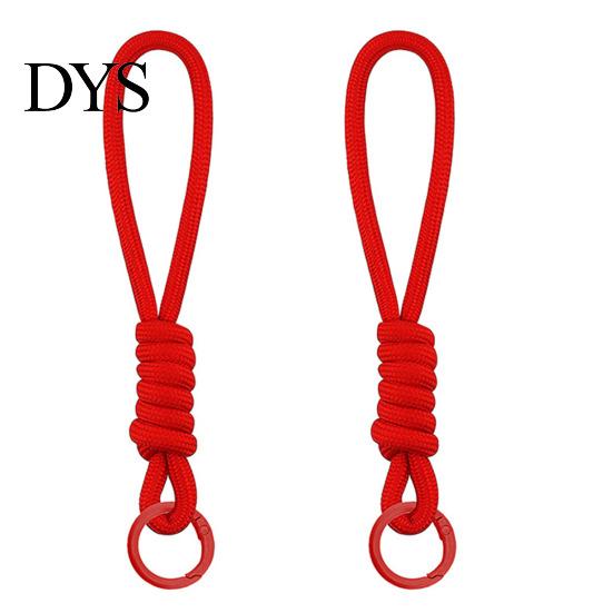High Elasticity Rope Strap 2Pcs Braided Pendant Lightweight High-Elastic Keychain Holder with Soft Touch Wrist Reinforced Knot Design Macaron