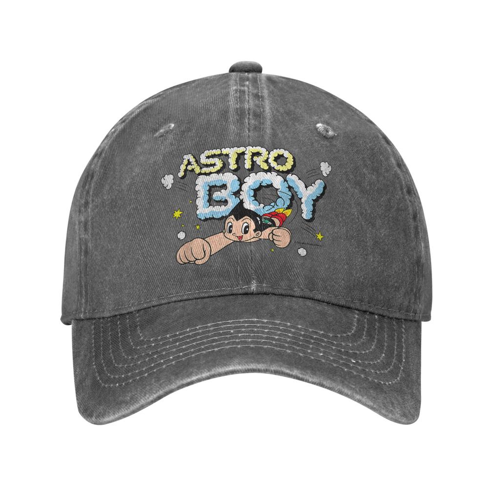 Astro Boy in the Clouds Baseball Caps Vintage Distressed Denim Washed Mighty Atom Sun Cap Unisex Women Outdoor Adjustable Fit Hats