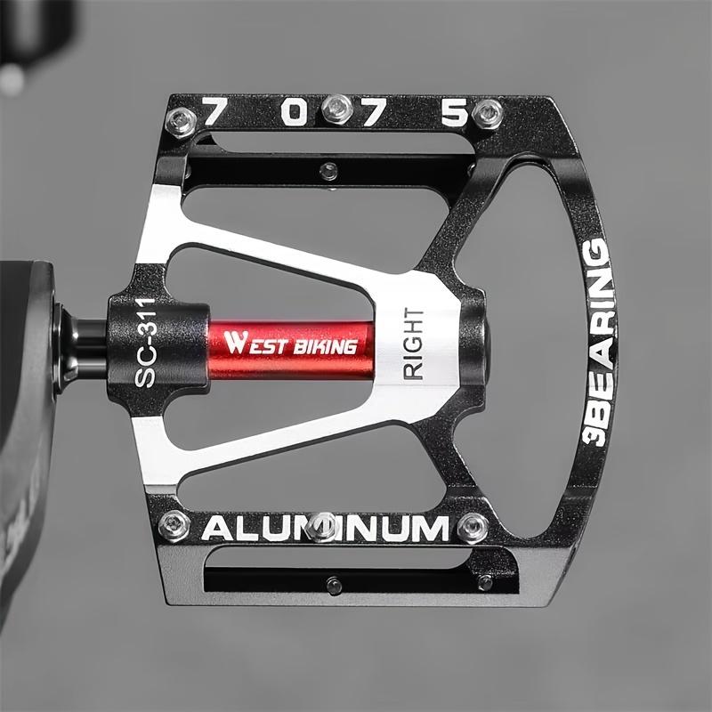 WEST BIKING Bicycle Pedals Ultralight Anti-slip CNC BMX MTB Road Bike Pedal Cycling Sealed Bearing Bike Pedals