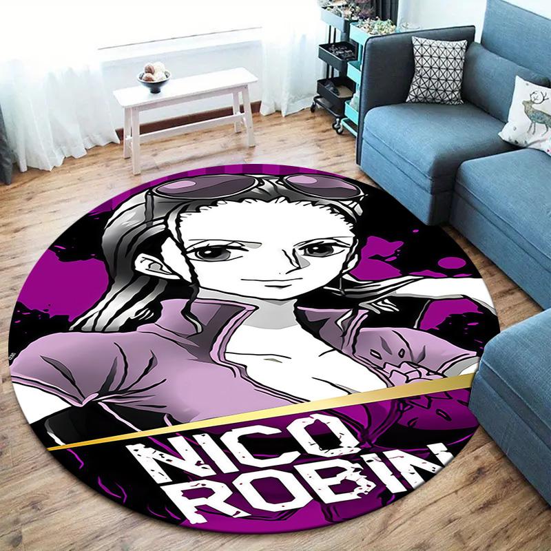 Nico Robin Round Area Rug Carpet Rug For Living Room Bedroom Sofa Playroom Decor Nonslip Floor Mat
