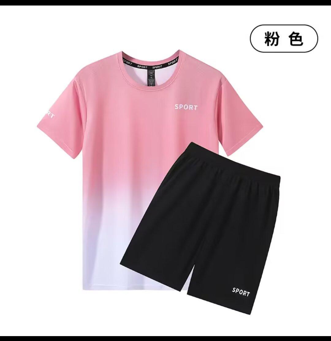 

6811 Short Sleeve Suit Running Suit Men S And Women S Sportswear Training Suit Mountain Climbing Casual Side Pocket M-5Xl M/165