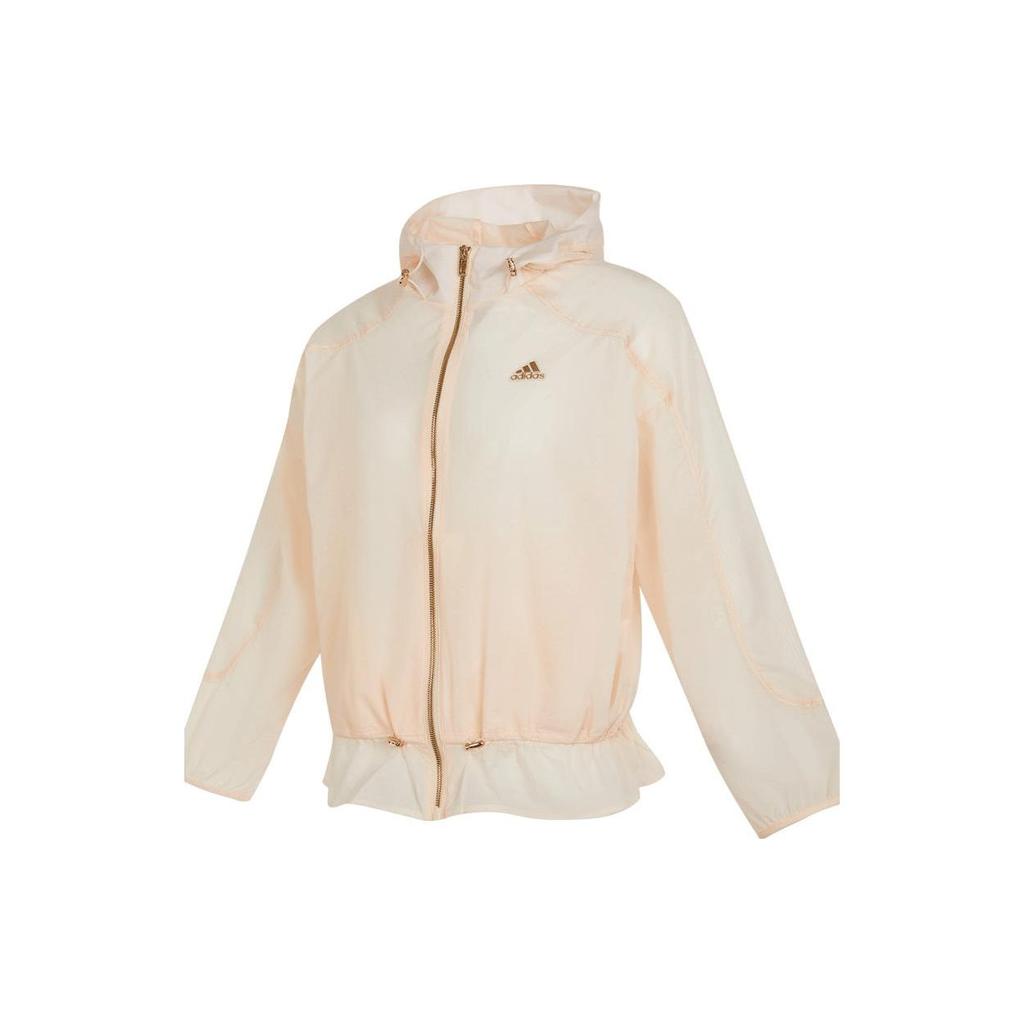 Adidas Lightweight Sports Casual Hooded Jacket Women Jacket Blessing-Orange HY2826