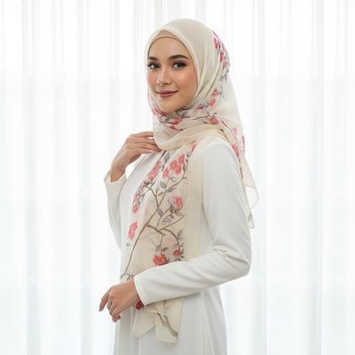 Νέο Όμορφο Ζορζέ Μαντήλι Hijab Με Φλοράλ Εκτύπωση Για Γυναίκες Λεπτό Μαλακό Κασκόλ Σάλι Πετσέτα Μέσης Καλοκαίρι Παραλία Αντηλιακό Λεπτό Μαντήλι Κεφαλής