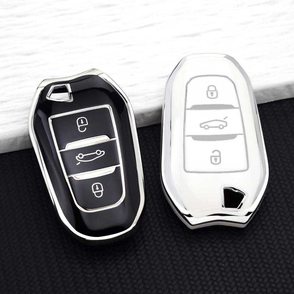 Tpu Key Case Shell For Peugeot 308 408 508 2008 3008 4008 5008 For Citroen C4 C4L C6 C3-Xr Picasso Ds3 Ds4 Ds5 Car Remote Cover