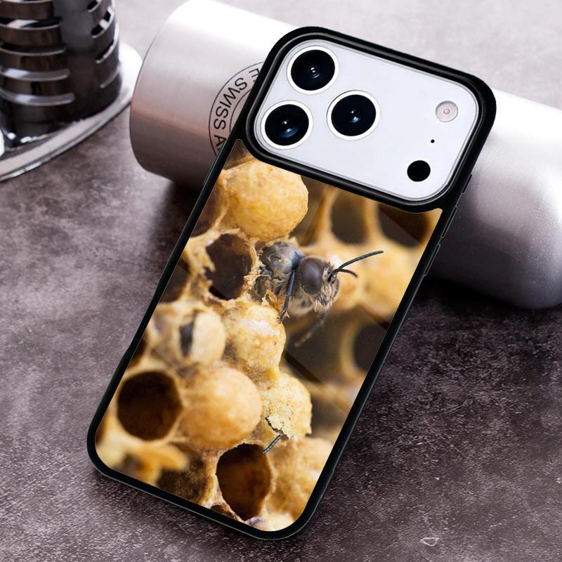 Bienenwabe Honig Bienenstock Handyhülle Für iPhone 17 16 15 14 13 12 11 Pro Max Plus 17Air Weiche Silikonhülle