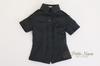 MDD MSD compatible Shirt with epaulettes that can be worn with different outfits Short sleeve black plain 40cm doll BJD doll clothes [Petite Marie]