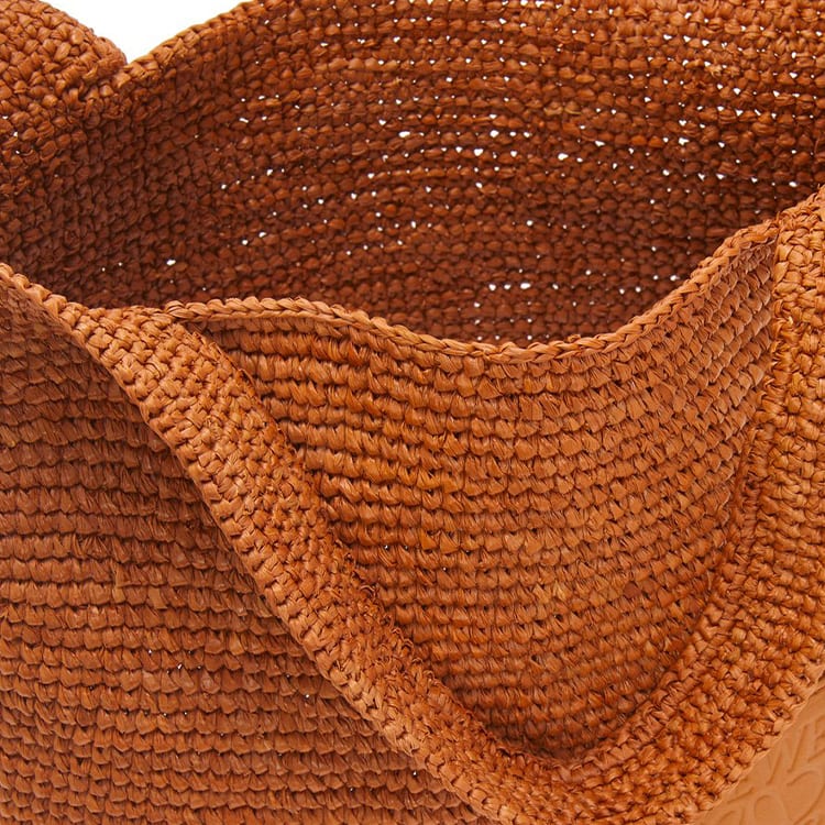 LOEWE Slit Raffia With Calfskin Handbag, Shoulder Bag, Crossbody Bag Mini Women's Honey Gold A685453X12-1038