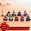Ancient Style Dragon Boat Festival Mugwort Sachet with Copper Coin Embroidery - Mosquito Repellent Triangle Zongzi Pouch.