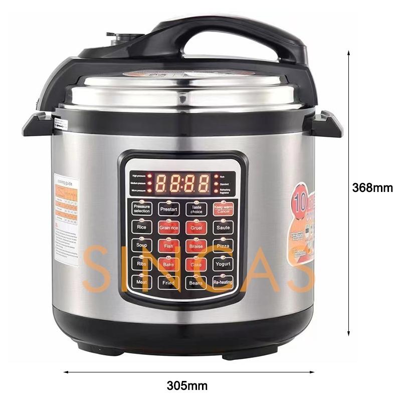 Rice Cooker 8L 220V English Button Multi-function Touch Electric Pressure Cooker Fully Automatic Cooking Pot Kitchen Appliances