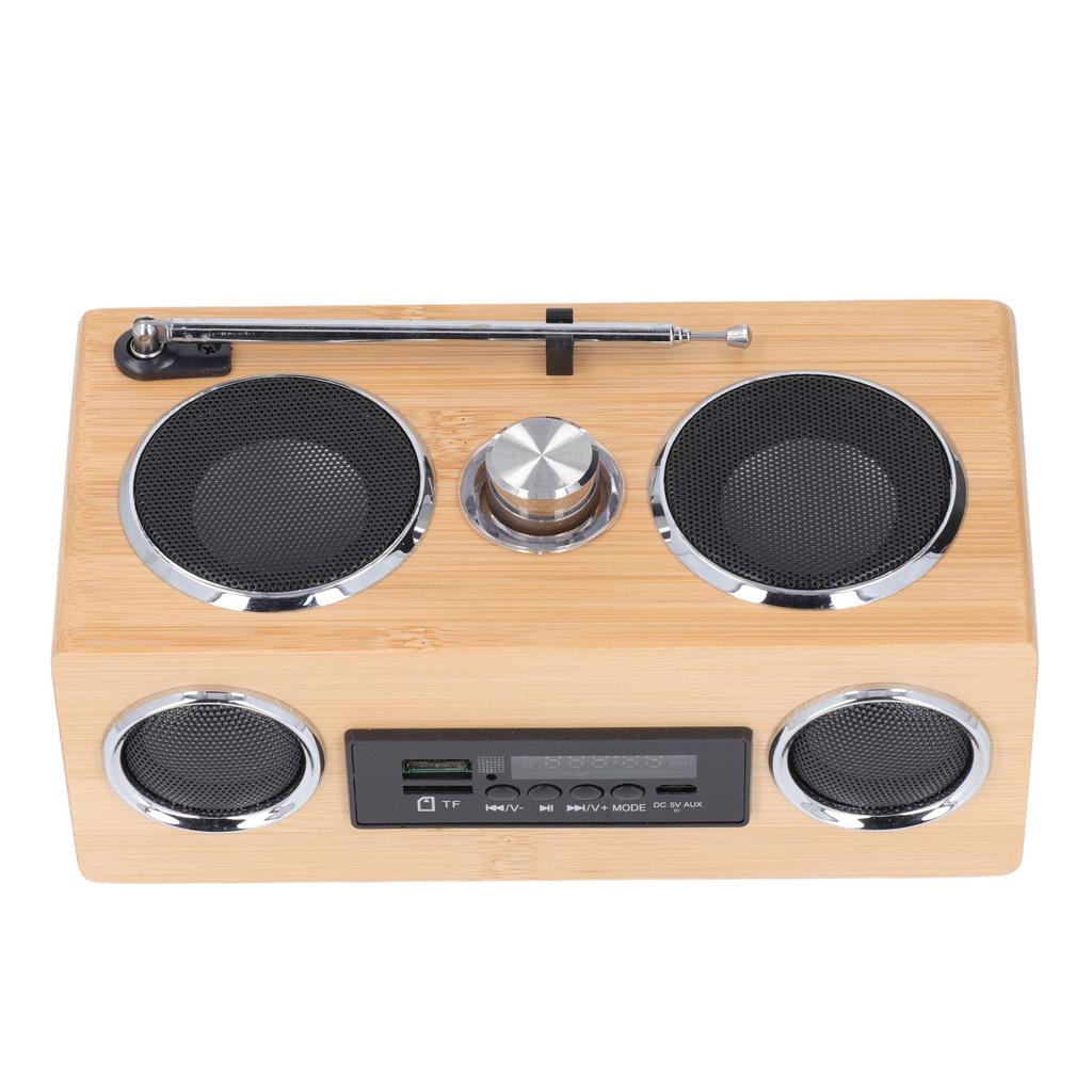 Retro Bluetooth Lautsprecher Stereo Drahtlos Bluetooth 5.0 AM FM Radio Kleiner Vintage Bluetooth Lautsprecher