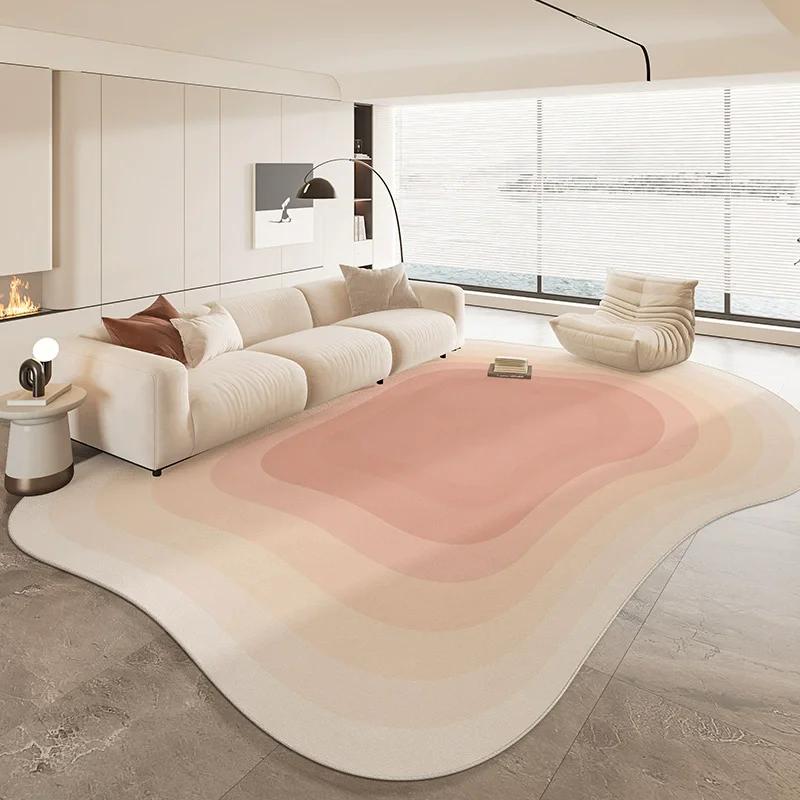 Special Shaped Cream Style French Carpet New Living Room Highend Light  Irregular Carpets Waterproof Nonslip Home Rug