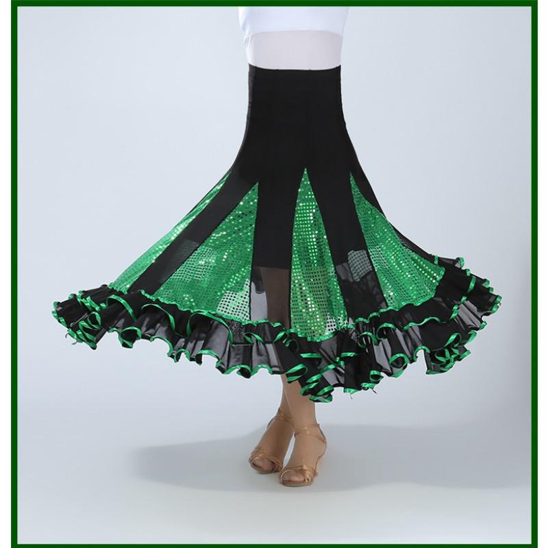 National Billboard Dancing Dress Sequins Dancing Dress Waltz Performance Dress Bust Dress Competition Dress Modern Ballroom Dancing Dress