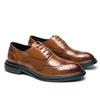 Men's shoes large size four seasons new casual leather shoes fashion men's business dress shoes trend engraved wedding shoes