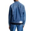 Calvin Klein Solid Color Single Breasted Denim Jacket Men Jackets Medium-Blue J30J323321-1A4