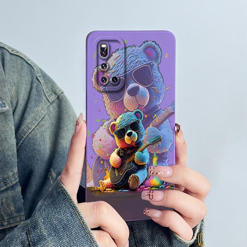 Soft Casing For Vivo V19 1933 Case Cute Astronaut Cartoon Pattern Liquid Silicone Shockproof Ultra-thin Protective Phone Case