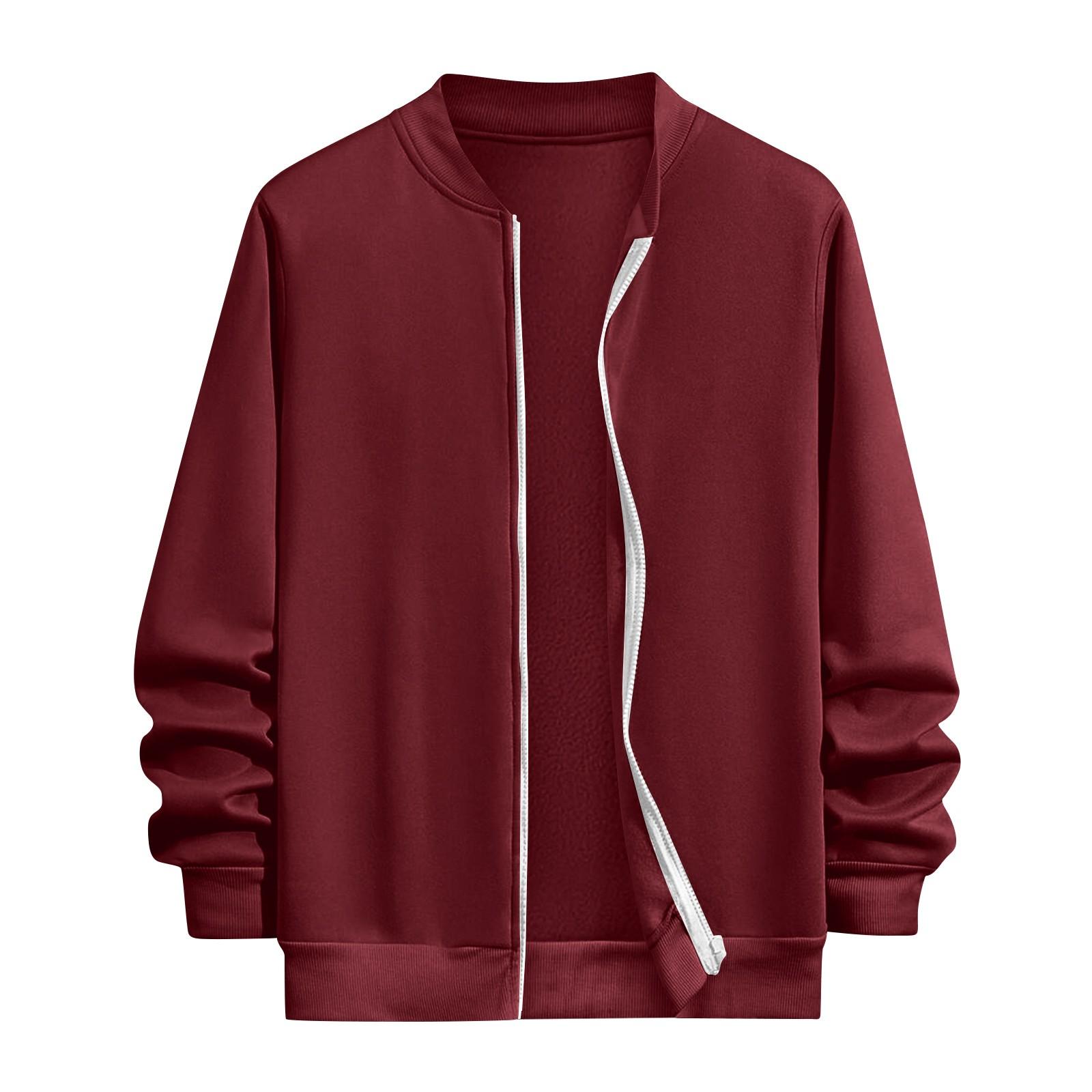 

Унисекс зимняя однотонная куртка на молнии унисекс повседневная модная верхняя одежда XL красный