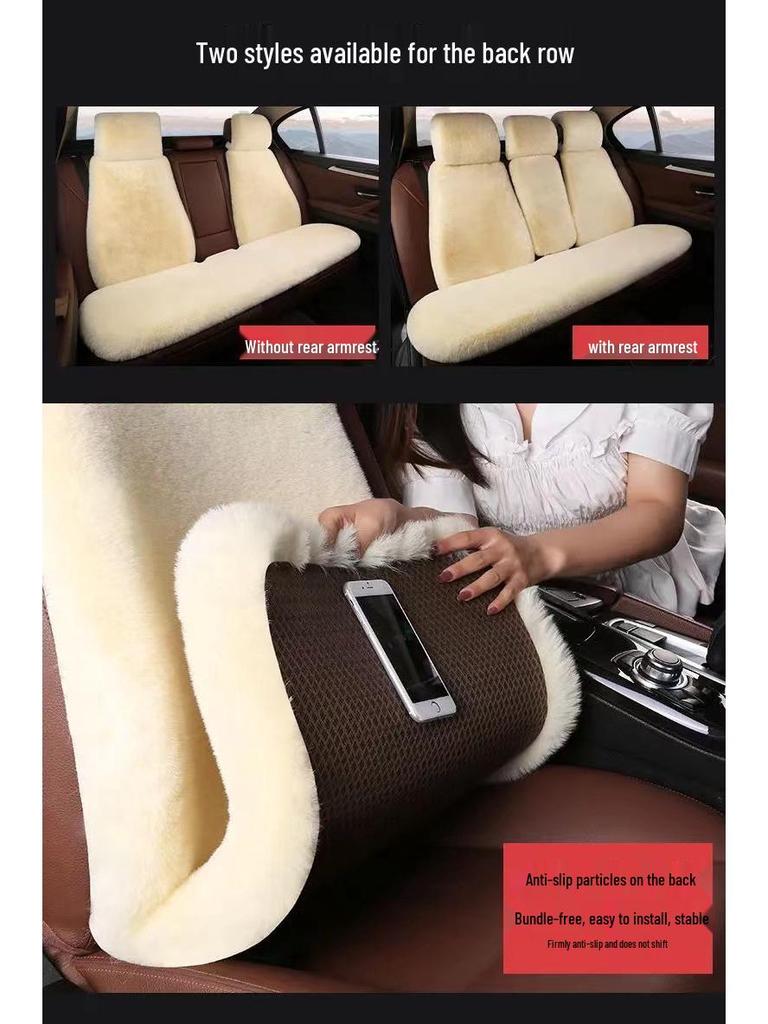 Universelles Plüsch-Winter-Autositzkissen mit vollständiger Umrandung