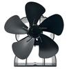Vnitřní topné řešení Hliníkový teplem aktivovaný 5lopatkový ventilátor pro kamna na dřevo, krby, kamna, Zlepšuje distribuci tepla