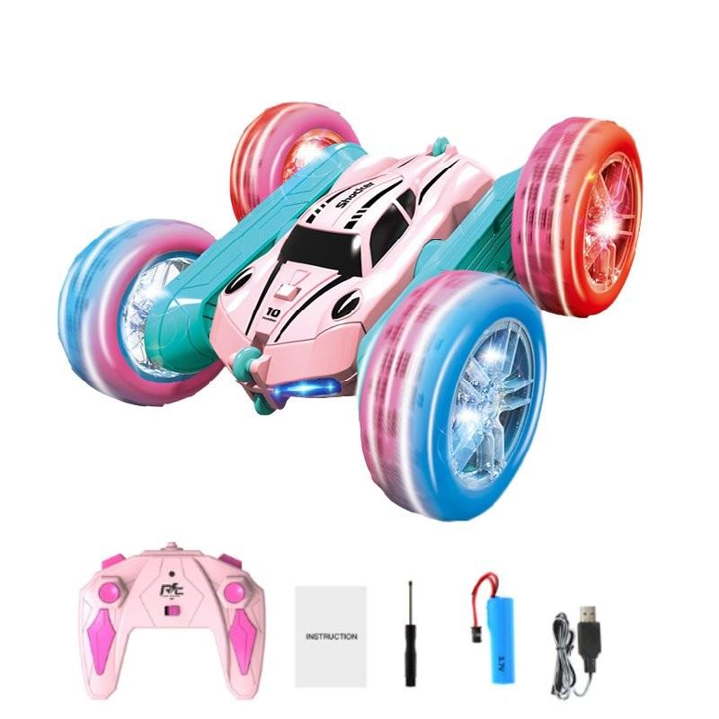 

Трюковая машина на радиоуправлении, светящиеся колеса, качающийся рычаг, двухсторонняя, кувыркающаяся, детская игрушка