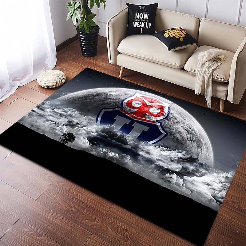 Universidad de Chile Football Club Badge Print Anti-slip Area Rug Black Background Living Room Bedroom Decor Floor Mat For Sports Fans
