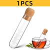 Creative Tea InfuserClear Filter Glass Tube Tea Strainer with Cork Lid Reusable Brewing Test Tube Kitchen Tools