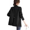 Women's Velvet Thick Quilted Blazer - Petite, Casual Design for Autumn/Winter 2025