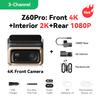 DDPAI 4K Autokamera Z60 Pro Podpora HDR Přední a Zadní Vnitřní Kamera do Auta SONY STARVIS2 678 Senzor 5GHz Wi-Fi GPS ADAS 4G Autokamera