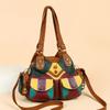 Contrast Color Mother Bag Women's Shoulder Crossbody Bag Middle-aged Tote Bag