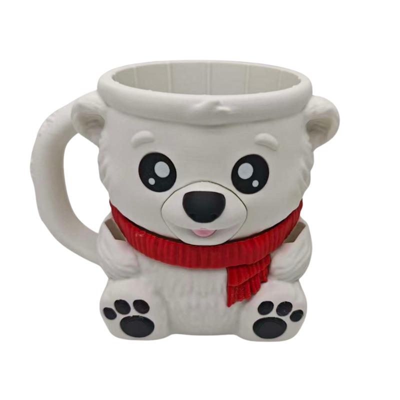 

3D printed antifreeze cup Scottish Highland cow ice cream cup cat Ice Cream pint holder