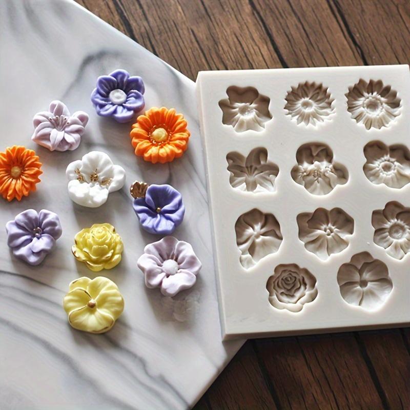 Resin Casting Molds Cavity Flower Shaped Silicone Mold серый