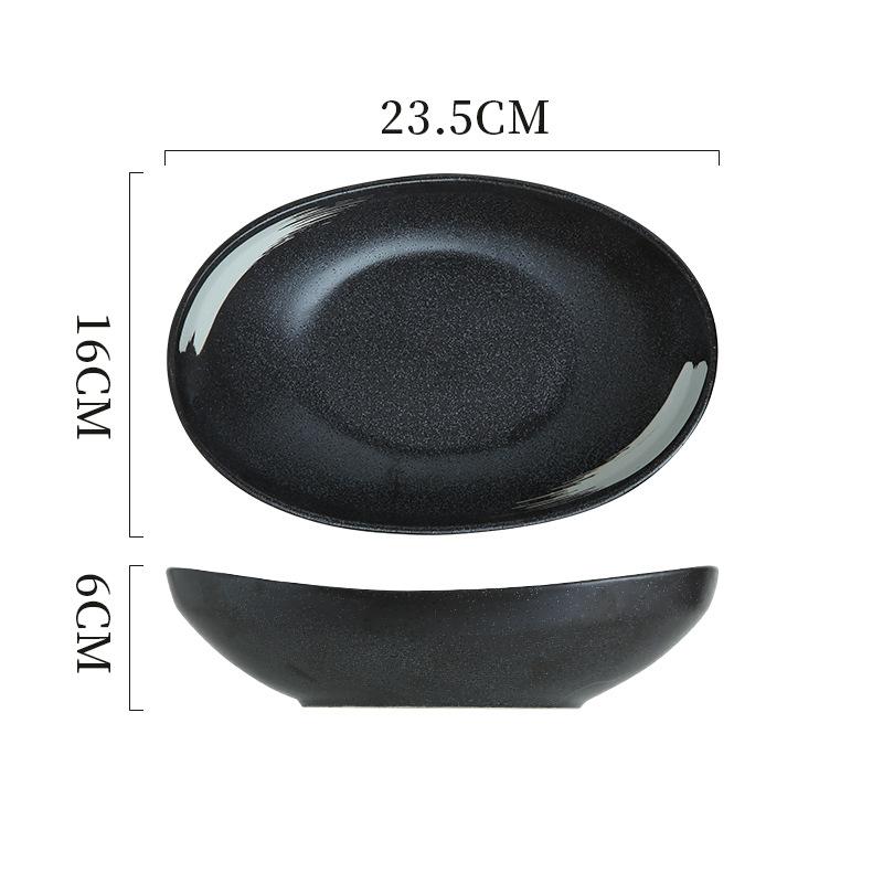 Japanese-Style Sushi Plate, Snack Round Plate, Ceramic Plate, Restaurant Pendulum Plate, Dish Display Plate
