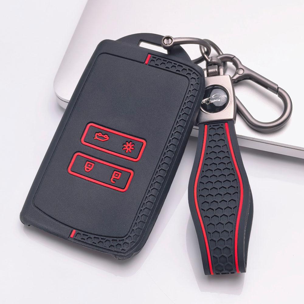Sleutelhangerhoesje voor Renault Koleos Kadjar Megane Talisman Espace Captur Clio Scenic met Sleutelhanger Krasbestendige Bescherming Schokbestendige Bescherming
