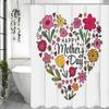 Happy Mother'S Day Lovely Floral Shower Curtain, Bathroom Decorative Shower Curtain, Waterproof Shower Curtain With Hooks