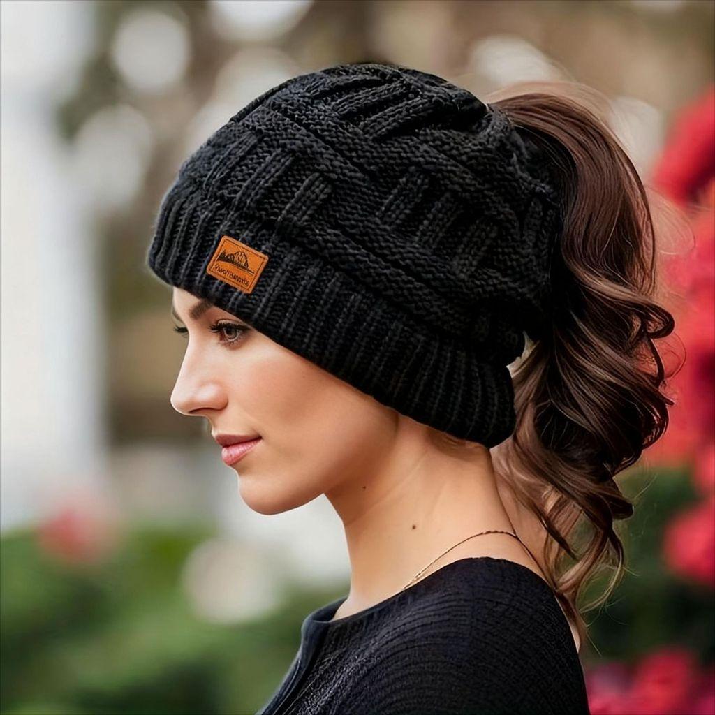 Knit Hat For Women With Windproof Warmth Casual Style For Fall Winter