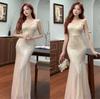 Evening Dress Women's New Banquet Temperament Socialite High-end Light Luxury Wedding Banquet Niche Host Graduation Fishtail Skirt