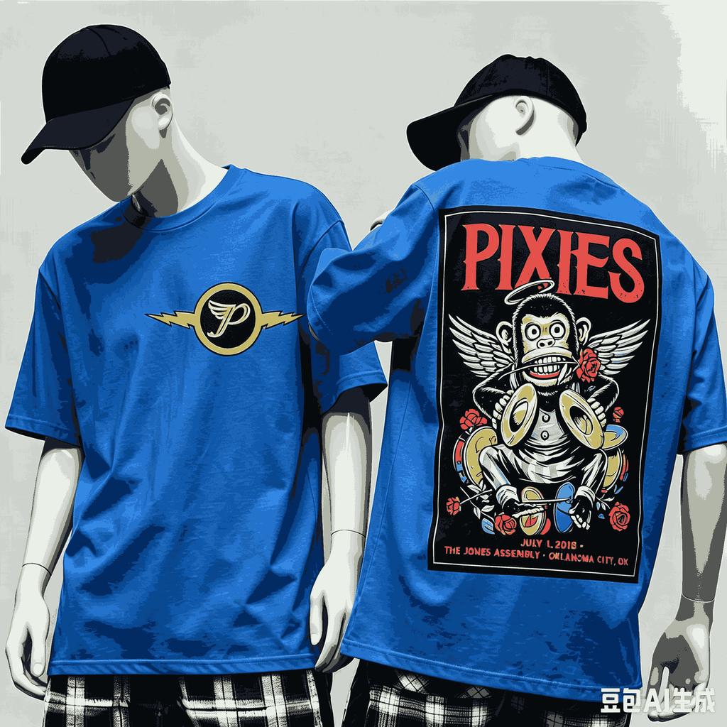 Pixies Für Fan Geschenk T-Shirt Unisex Unisex Harajuku Oversized Unisex Kurzarm Streetwear Hohe Qualität Paare Bequem Klassisch