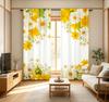 2PCS Digital Printed Curtains, Summer Daisy Floral White Yellow Flowers, Window Curtains for Living Room Bedroom Home Decoration