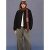 Winter new casual versatile solid color three-proof classic small grid stand-up neck cotton jacket female H