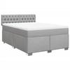VidaXL Sommier à lattes de lit avec matelas Gris clair 140x190cm Tissu 3288190