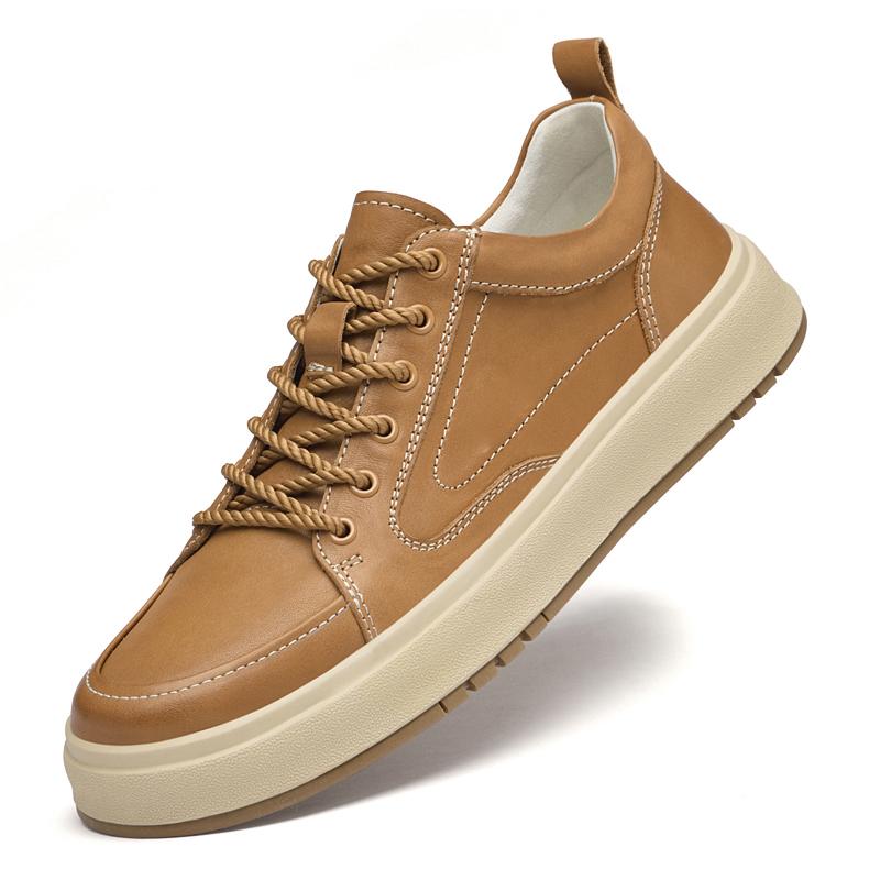 Fashion Fashion Men Casual Leather Flats Soft Oxford Shoes Luxury Quality Outdoor Antiskid Comfy Oxford Shoes Lace-Up Designer Sneakers