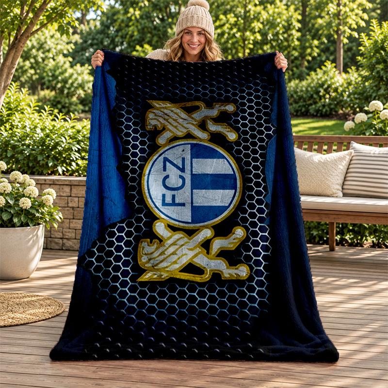 FC Zurich Blanket Flannel Blanket Soft Cozy Plush Throw for Sofa Bed Lightweight Home Decoration Gifts for Christmas Various Holidays