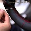 DIY Car Steering Wheel Cover Carbon Fiber Leather For Mercedes-Benz A45 AMG W205 C43 C63S AMG CLA45 CLS63 AMG GLC 43 63 AMG