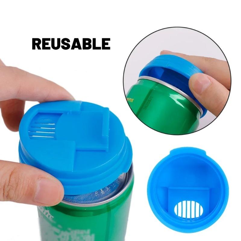 1/3/5PCS Plastic Beverage Can Lids Leak-proof Drinks Protector Multi-color Air-leak Beer Sealing Cap Portable Water Bottle Covers