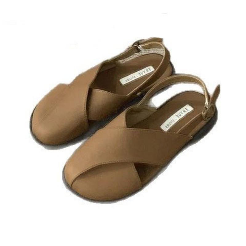 Nouvelles Chaussures Plates Décontractées Rétro pour Femmes avec Tongs