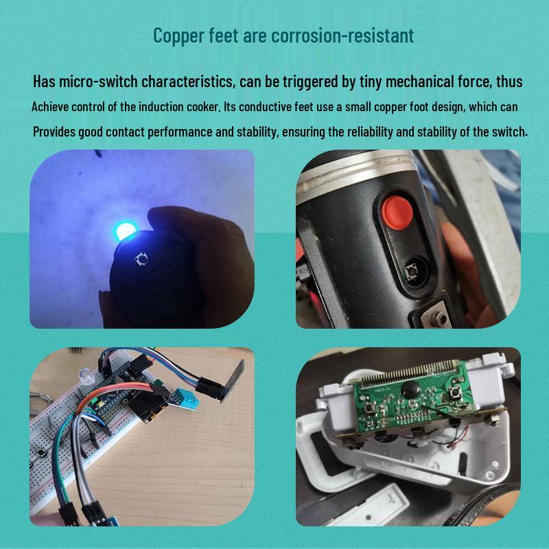 6x6x5mm Tactile Micro Switch with Copper Terminals for SMD Induction Cooker
